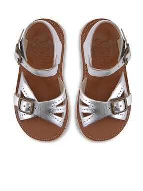 Young Soles Pearl Sandal Silver Leather Unisex Sandals | EU 23 US 7
